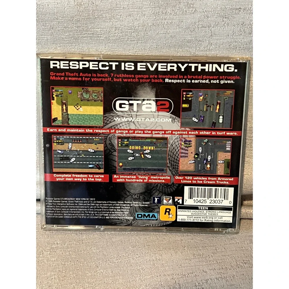 Grand Theft Auto 2 Sony PlayStation 1 PS1 Greatest Hits GTA 2 SLUS-00789GH Retro
